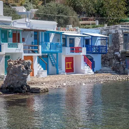Blue Traditional Boathouse In Klima (Milos)