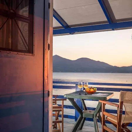 Blue Traditional Boathouse In Klima (Milos)